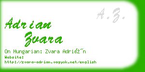 adrian zvara business card